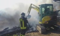 San Biagio di Osimo (AN) - Brucia legnaia in azienda agricola (19.08.19)