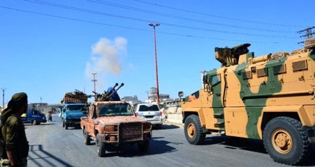 Esed güçlerinden Türk konvoyunun geçiş güzergahına bombardıman