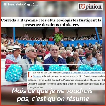 Critiqué par les écologistes après avoir assisté à une corrida, Didier Guillaume répond