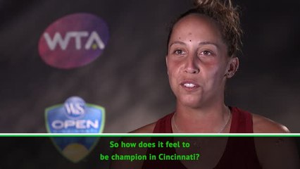 Video herunterladen: TENNIS: WTA Cincinnati: Madison Keys post-match interview