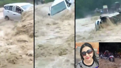 जिम कॉर्बेट घूमने आ रहे दिल्ली के पर्यटकों की इनोवा कार धनगढ़ी नाले में बही, महिला की मौत, दो लापता