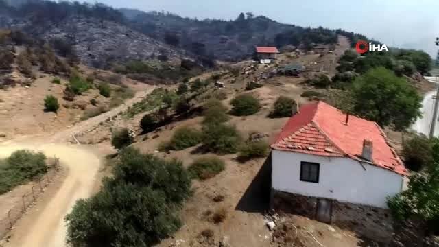İzmir'deki yangının ağır bilançosu havadan çekilen görüntülerle gözler önüne serildi
