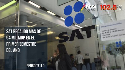 SAT recaudó más de 94 mil mdp en el primer semestre del año