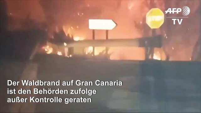 Waldbrand auf Gran Canaria außer Kontrolle