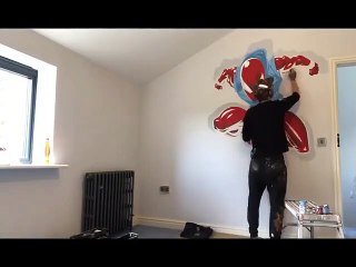 Il peint Spiderman au mur de sa chambre !