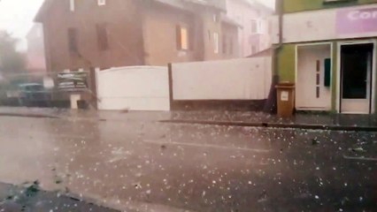 Violent orage de grêle à Belfort