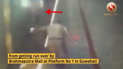 Passenger saved from getting run over by train in Guwahati