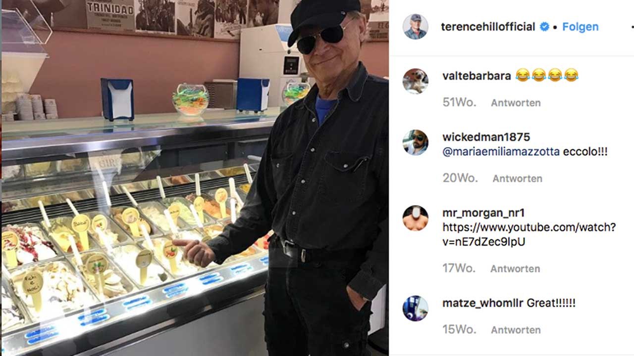 Filmstar Terence Hill bringt sein Eis nach Deutschland