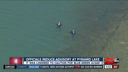 Officials reduce blue-green advisory at Pyramid Lake