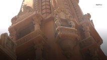 Footage shows historic Baron Empain Palace as restoration works near completion