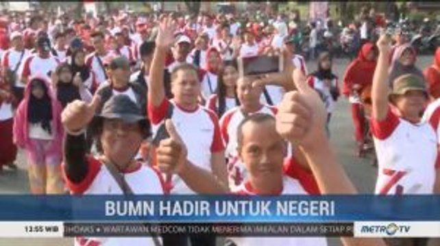 Kemeriahan Jalan Sehat BUMN Hadir untuk Negeri di Serang