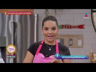 La chef Ingrid Ramos prepara tostadas de lomo de cerdo | Sale el Sol