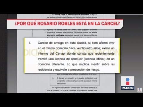 Las cuatro razones que usaron para encarcelar a Rosario Robles | Noticias con Ciro Gómez Leyva