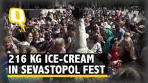 Massive Ice-Cream displayed in Sevastopol Ice-Cream Festival