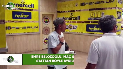 Emre Belözoğlu, maç sonu stattan böyle ayrıldı