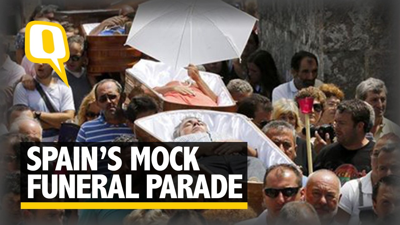 Living Dead? Pilgrims Carried in Coffins During Procession