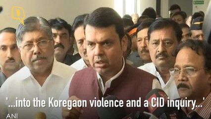 下载视频: Request will be made to SC for judicial inquiry in Koregaon violence matter: Devendra Fadnavis