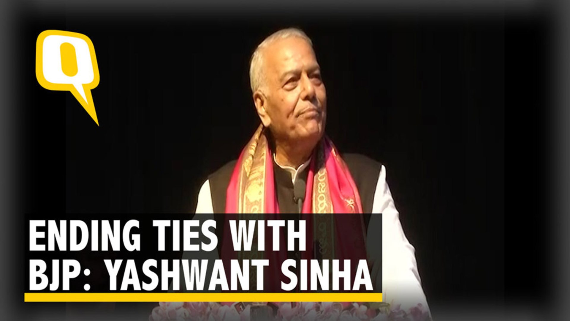 ⁣Yashwant Sinha Quits BJP & Politics, Forms Non-Political Forum