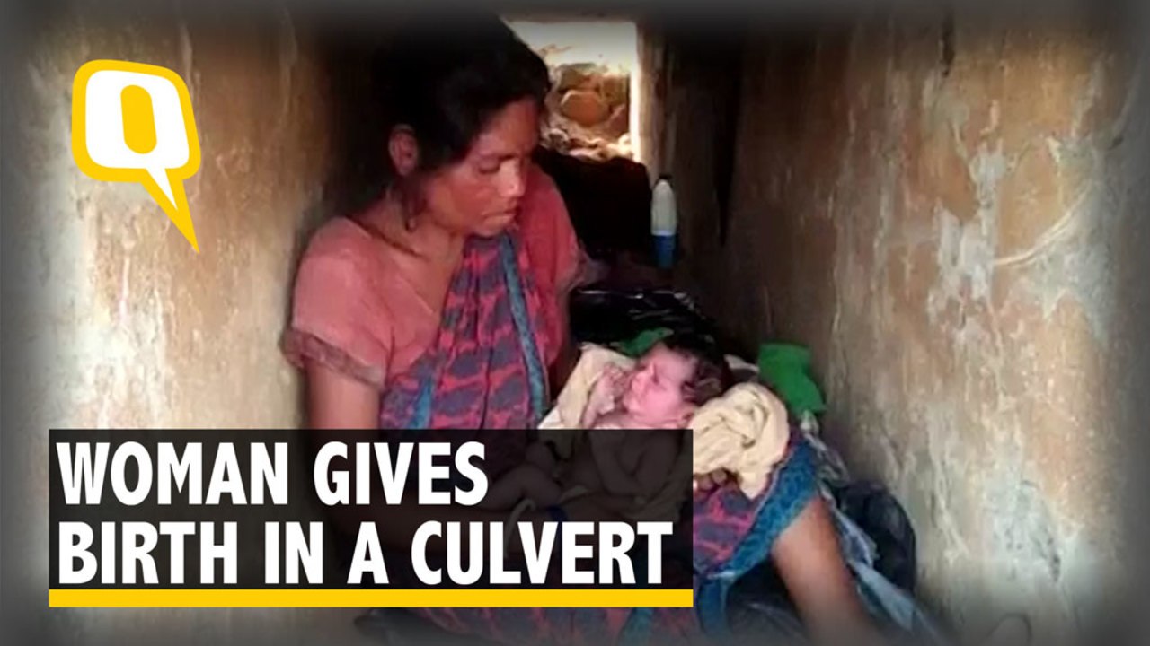 Woman Gives Birth in Culvert as House Was Destr...