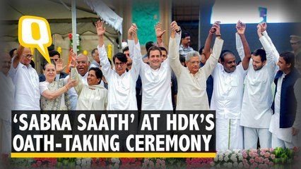 ‘Acche Din’ For Opposition, ‘Sabka Saath’ At HDK’s Oath-Taking