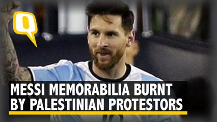 Messi Memorabilia Burnt By Palestinian Protestors in West Bank