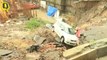 Wall of an under construction building collapses in South Mumbai's Antop Hill after heavy rain