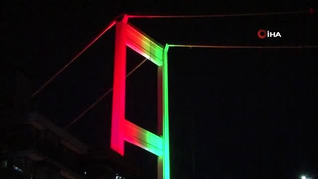 FSM ve Yavuz Sultan Selim Köprüsü Afganistan bayrağı renklerine büründü