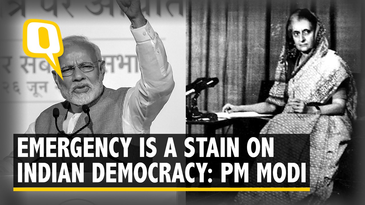 PM Modi calls the 1975 Emergency a stain on Indian Democracy