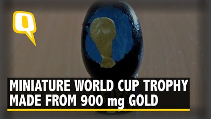 Coimbatore Artist Creates Miniature Football World Cup Trophy