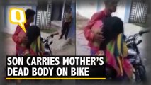 Son Carries Mother’s Body on Bike After Absence of Hearse Van