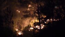 Orman yangını, ekiplerin müdahalesi ile yerleşim merkezlerinden uzaklaştırıldı (2)