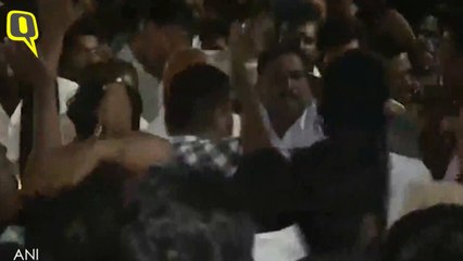 Hundreds Gather Outside  Hospital Where Karunanidhi Is Admitted