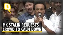 Karunanidhi's Last Rites: MK Stalin Requests Crowd to Calm down