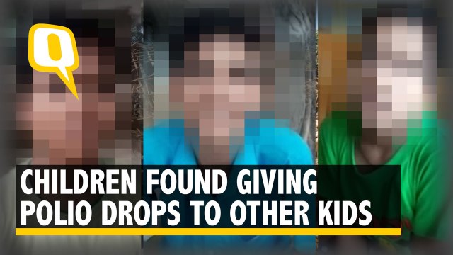 Children Give Polio Drops to Other Kids in Banda Polio Booths