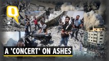 Artists Perform on Rubble of Bombed Cultural Centre in Gaza | The Quint
