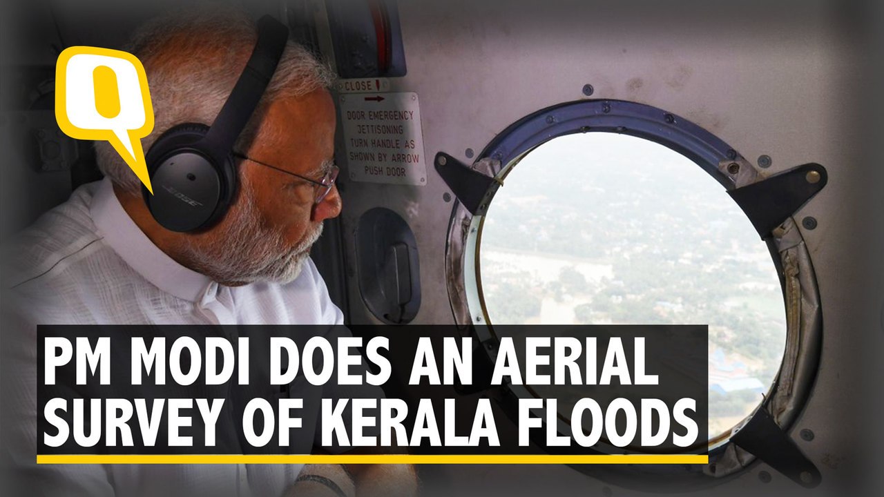 PM Modi Does Aerial Survey of Flood Situation in Kerala