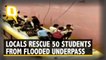 Dausa: 50 Students Rescued From Bus Trapped in Flooded Underpass