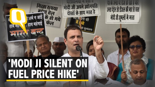 Rahul Gandhi Leads Opposition's March Against Fuel Price Hike