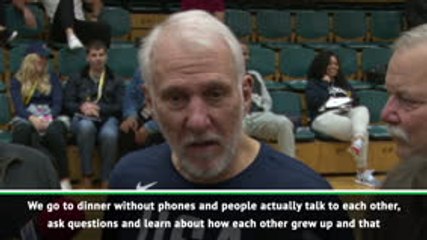 We do dinner without our phones - Popovich