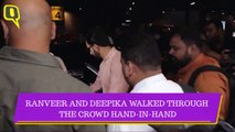 Watch: Ranveer-Deepika Twin in Pink as They Return from Bengaluru