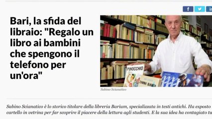 Italie : un libraire offre des livres contre une heure sans son téléphone