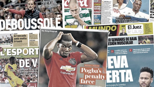 L’Angleterre s’en prend à Paul Pogba pour son pénalty raté, le Barça s’inquiète après la nouvelle blessure d’Ousmane Dembélé