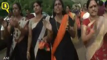 Women Protest Against SC Order Allowing Women in Sabarimala.