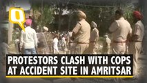 Amritsar Train Accident: Protestors Clash with Police at Site