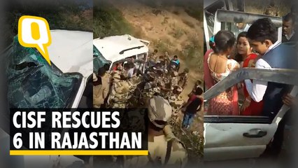 Dramatic Rescue of Car With 6 On Board In Rajasthan By CISF