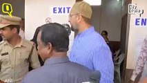 AIMIM President Asaduddin Owaisi Casts his vote at polling booth