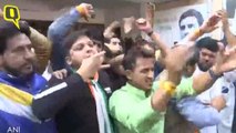 Congress leaders celebrate in Bhopal