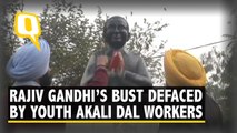 ‘Blood on His Hands’: Youth Akali Dal Workers Blacken Rajiv Gandhi’s Bust