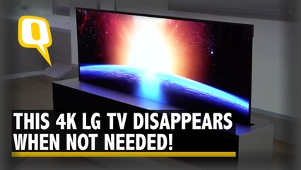 This 4K Resolution LG TV Rolls Itself Down When Not Needed