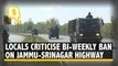 Locals, NC Criticise Bi-Weekly Ban on Jammu-Srinagar-Uri Highway